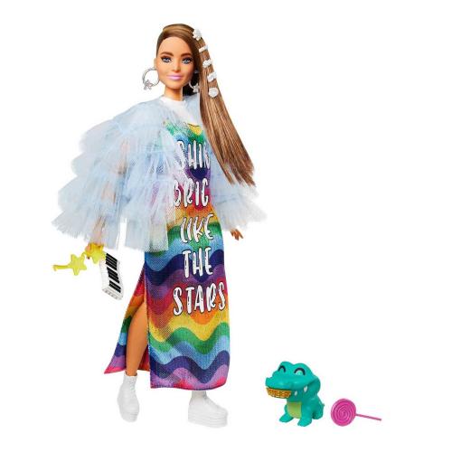 Кукла Barbie Экстра Rainbow Dress Mattel GYJ78 фото 3