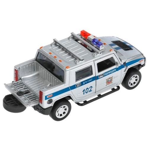 Машинка коллекционная Hummer H2 Pickup Полиция 12см Технопарк HUM2PICKUP-12SLPOL-SR фото 4