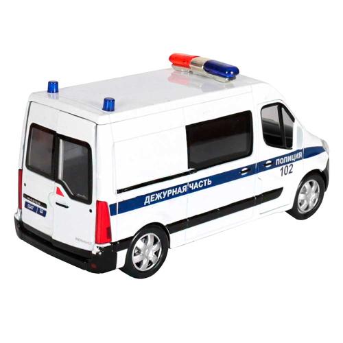 Машинка металлическая Renault Master Полиция Технопарк MASTER-14POL-WH фото 3