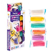Набор для детской лепки Тесто-пластилин 6 цветов с блёстками Dream Makers TA1091