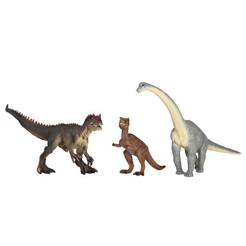 Набор фигурок Динозавры: брахиозавр, детеныш тираннозавра, аллозавр Konik AMD4044 фото 3