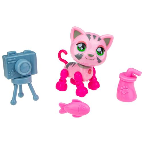 Интерактивная игрушка Robo Pets Милашка котенок розовый 1toy Т16981 фото 3