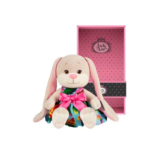 Мягкая игрушка Зайка в Летнем Платьице с Розовым Бантом 20 см Jack & Lin JL-261-20 фото 2