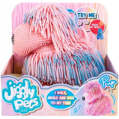 Игрушка интерактивная Щенок Пап розовый Jiggly Pets 40397