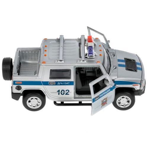 Машинка коллекционная Hummer H2 Pickup Полиция 12см Технопарк HUM2PICKUP-12SLPOL-SR фото 3