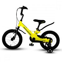 Велосипед детский Maxiscoo Space Стандарт Плюс 14'' 2024 Maxitoys MSC-S1435 жёлтый матовый