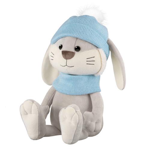 Игрушка Кролик Клёпа в шапке и шарфе 20см Maxitoys Luxury MT-MRT02223-2-20