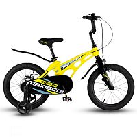 Велосипед детский Maxiscoo Cosmic Стандарт 16'' 2024 Maxitoys MSC-С1636 жёлтый матовый