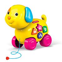 Развивающая музыкальная игрушка Веселая каталочка Собачка Азбукварик
