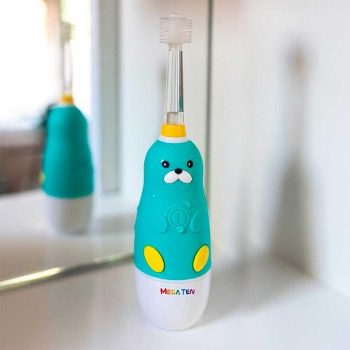 Электрическая детская зубная щетка Kids Sonic Моржик Mega Ten 121-MKS032 фото 2