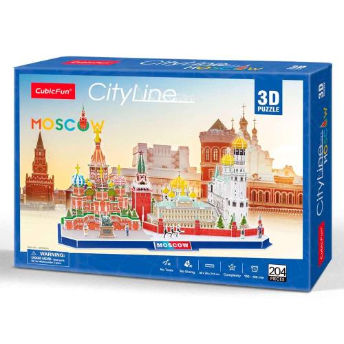Пазл 3D CityLine Москва 204 детали CubicFun MC266h фото 2