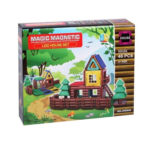 Магнитный конструктор Magic Magnetic Log house 40 деталей Наша Игрушка Y74558340 фото 4
