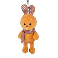 Мягкая игрушка Кролик рыжий с цветными ушками 13см Maxitoys MT-MRT02221-2-13