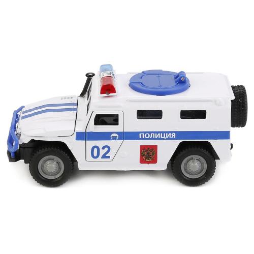 Металлическая инерционная машинка Газ тигр полиция Технопарк CT12-357-N3